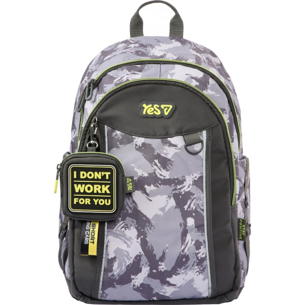 Фото - Рюкзак школьный YES TS-60L Grey (550405)